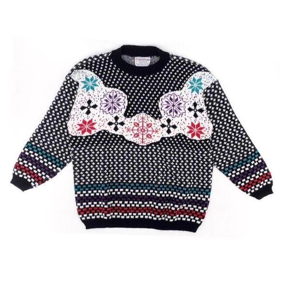 90s snowflake sweater 1990s vintage - Picture 1 of 4